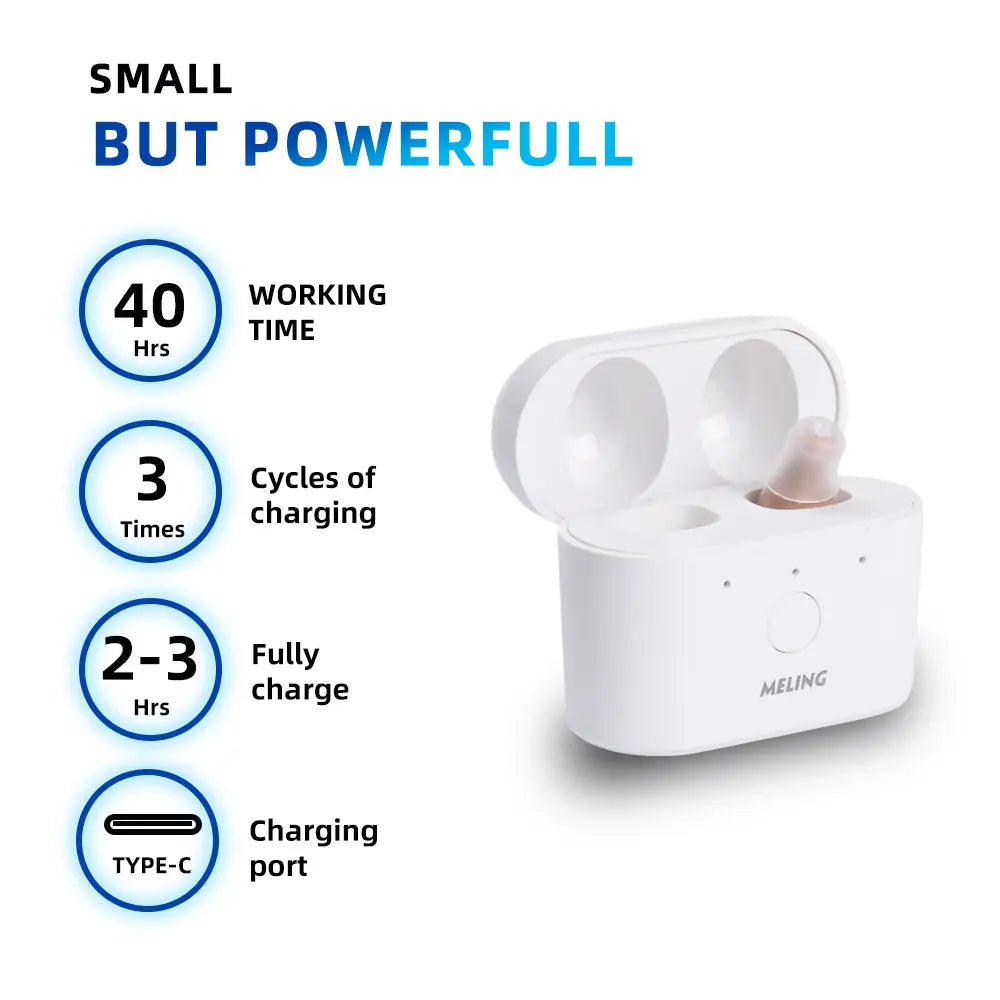 Rechargeable Hearing Aids Intelligent New Style Hearing Aid Low Noise Deaf Ear Amplifier  Adjustable Tone Hearing Device XMML